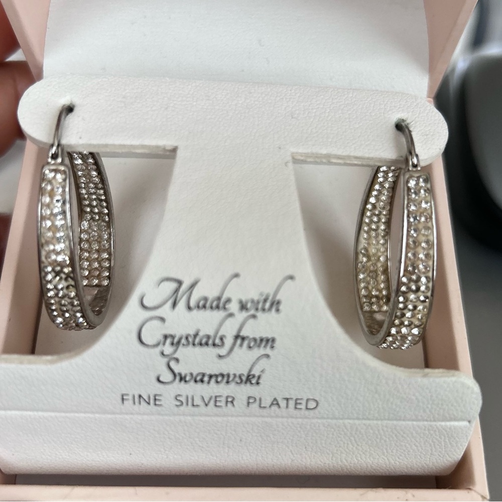 Swarovski Silver Plated Crystal Earrings